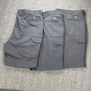 3 Pack Cintas Men’s Cargo Work Shorts Dark gray Uniform Utility Size 48